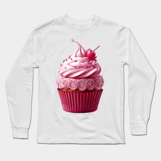 Pink Cupcake Long Sleeve T-Shirt